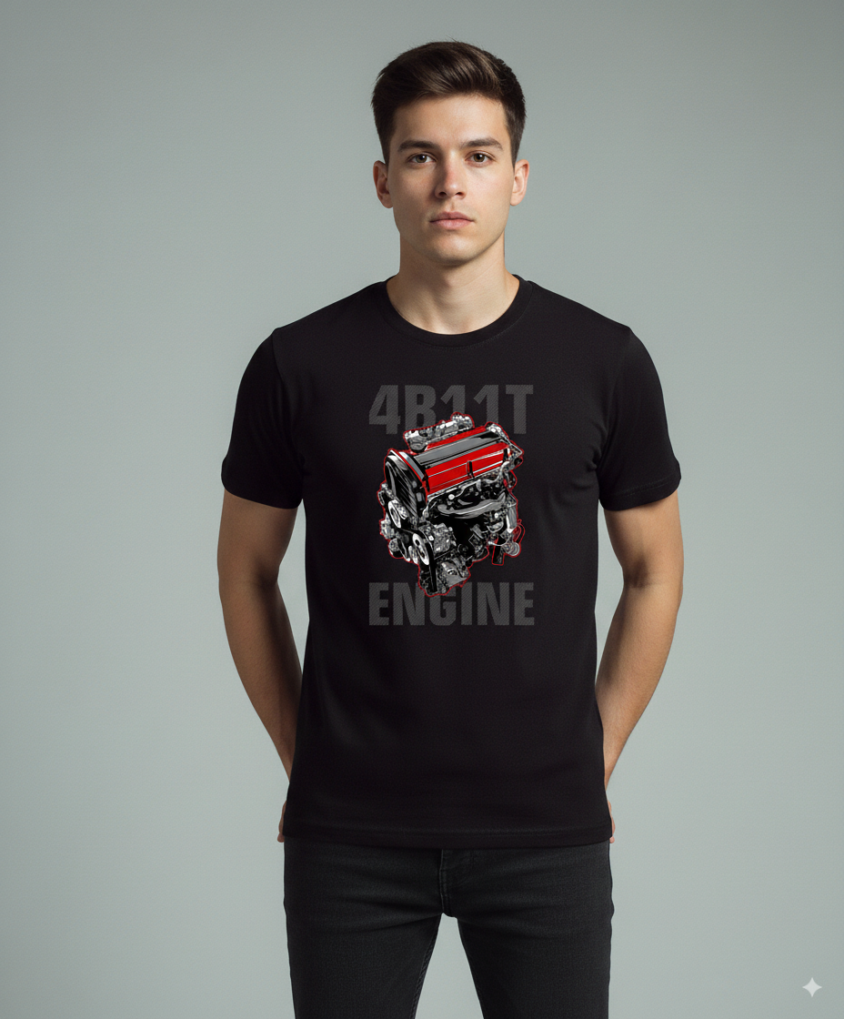 Boosted Heart: 4B11T Engine Tee